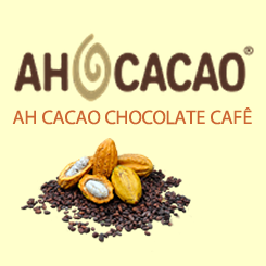 The company is selling chocolate and coffee products. AH CACAO CHOCOLATE CAFÉ